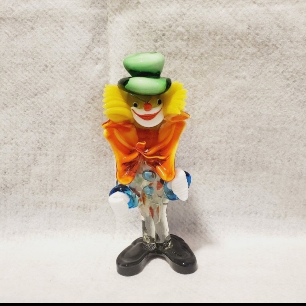 Murano Glass Clown 8.25 inches